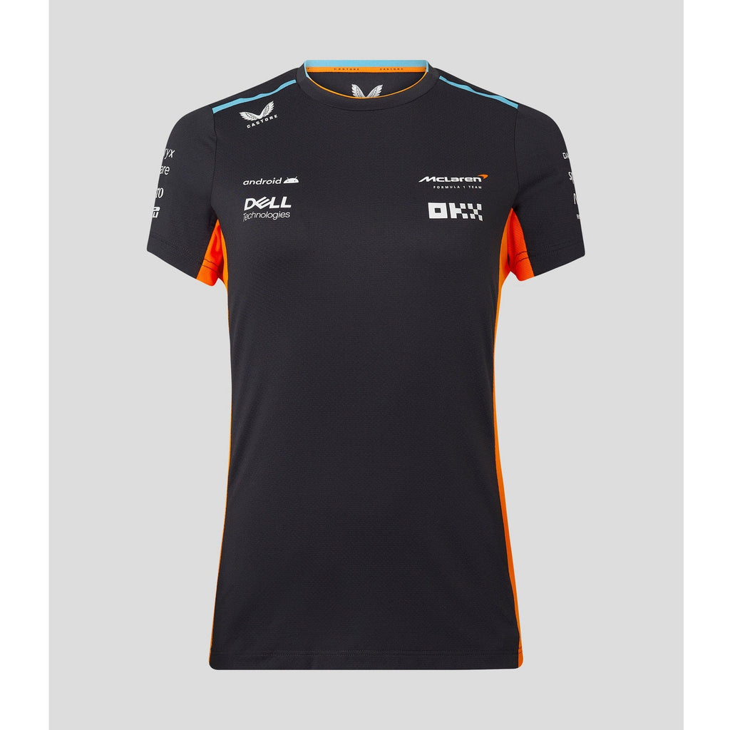 McLaren F1 Women's 2023 Lando Norris Team Drivers T-Shirt- Papaya/Phantom T-shirt Light Gray