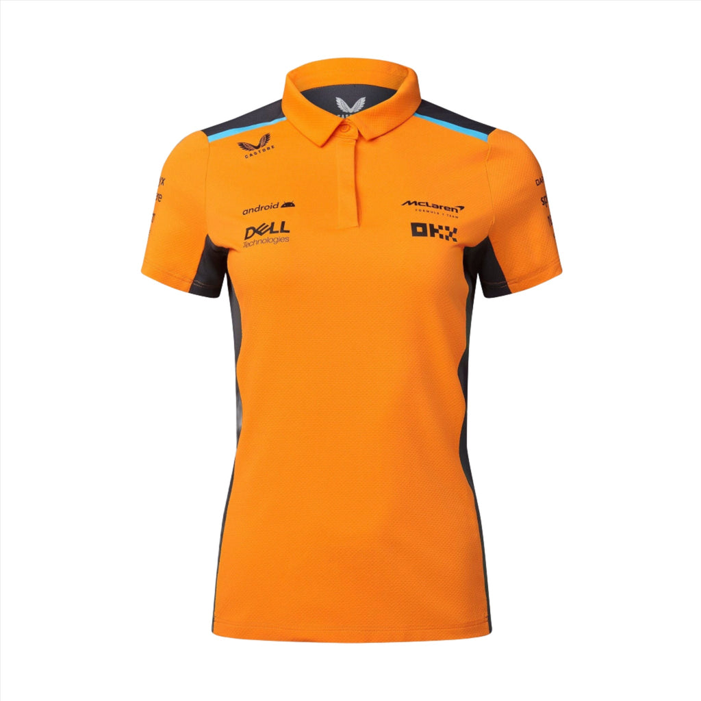 McLaren F1 Women's 2023 Team Polo Shirt- Papaya Polos Light Gray