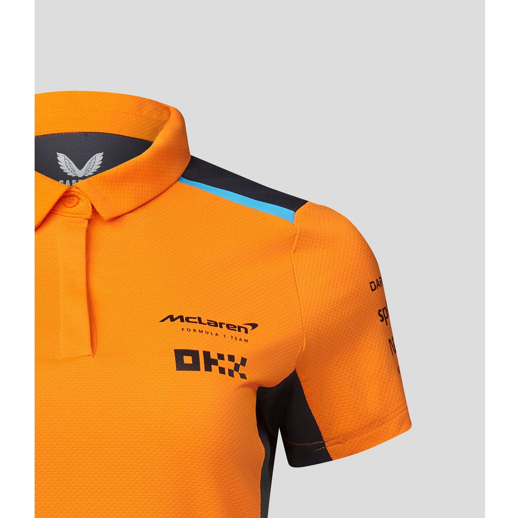 McLaren F1 Women's 2023 Team Polo Shirt- Papaya Polos Light Gray