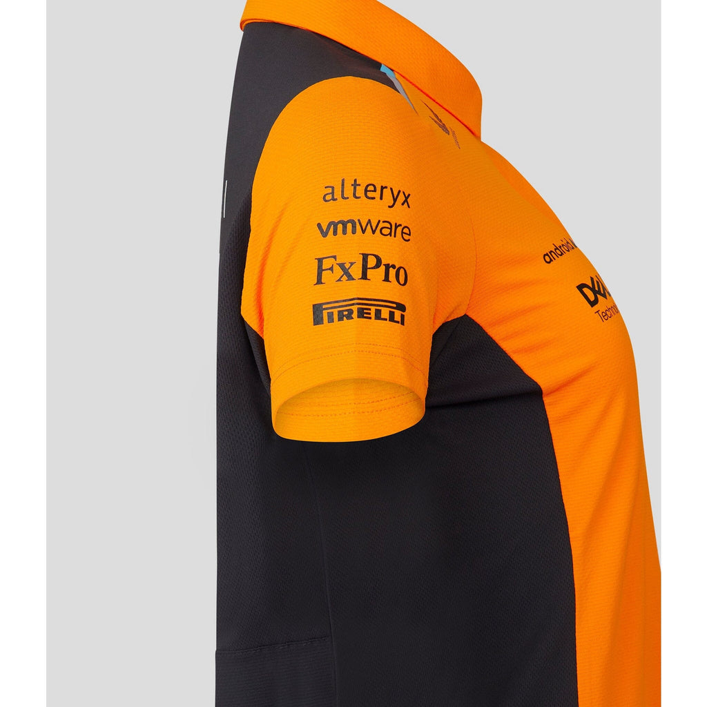 McLaren F1 Women's 2023 Oscar Piastri Team Drivers Polo Shirt- Papaya Polos Light Gray