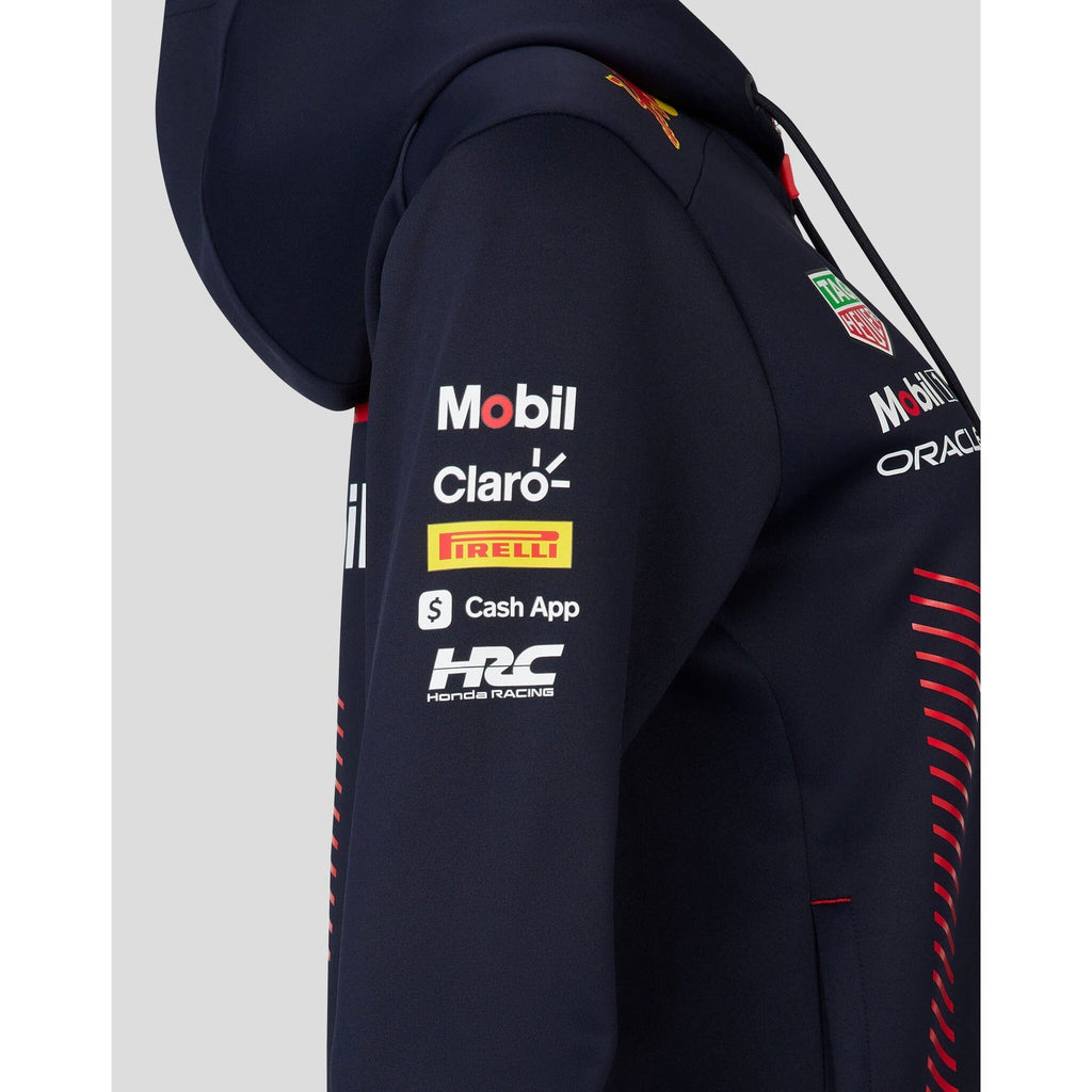 Red Bull Racing F1 Women's 2023 Team Full Zip Hooded Sweatshirt- Navy Hoodies Light Gray