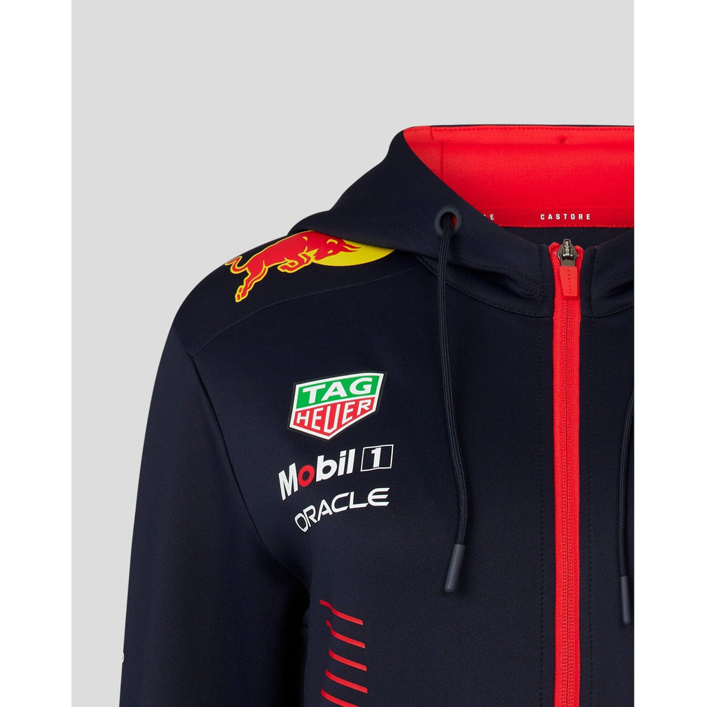Red Bull Racing F1 Women's 2023 Team Full Zip Hooded Sweatshirt- Navy Hoodies Black