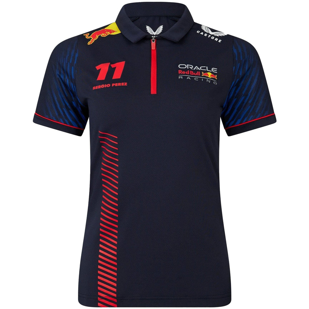 Red Bull Racing F1 Women's 2023 Sergio "Checo" Perez Team Polo Shirt- Navy Polos Dark Slate Gray