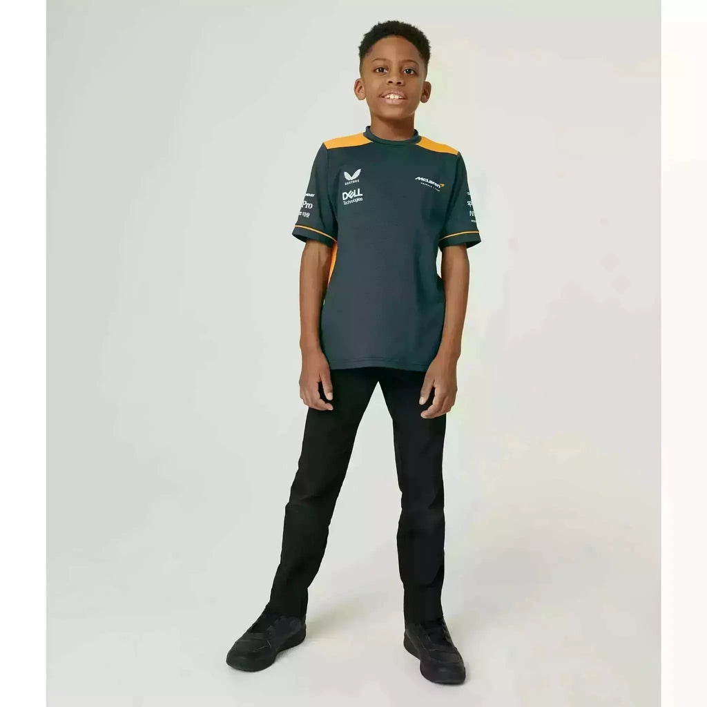 McLaren F1 Kids 2022 Replica Set Up T-Shirt- Youth Papaya/Phantom T-shirts Light Gray