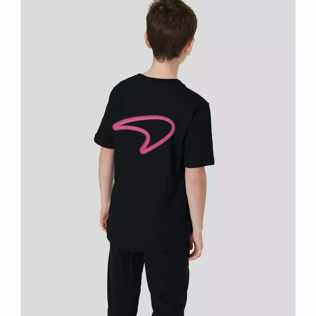 McLaren F1 Kids Miami Neon Graphic T-Shirt-Black/Vice Blue/Beetroot Purple T-shirts Black