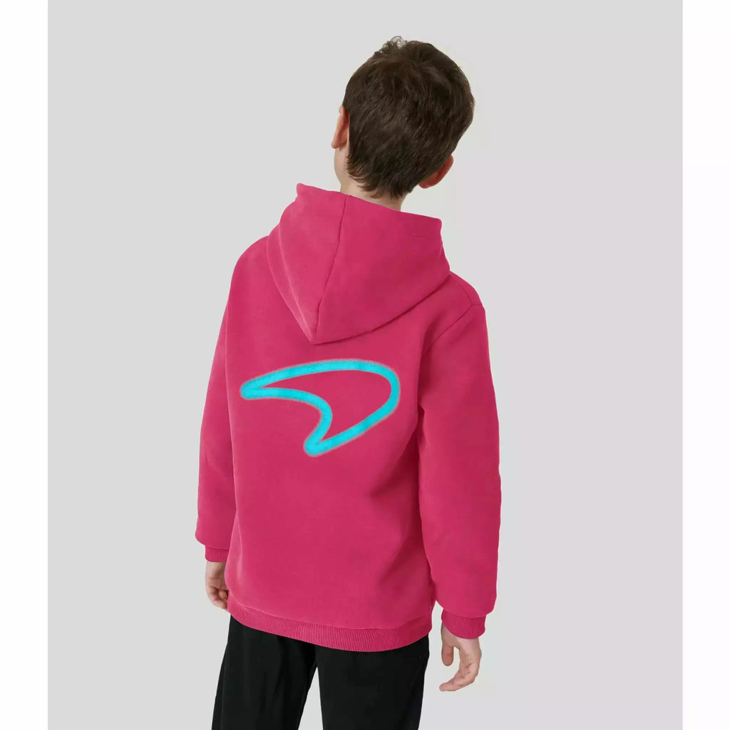 McLaren F1 Kids Miami Neon Graphic Hoodie-Black/Vice Blue/Beetroot Purple Shirts & Tops Light Gray