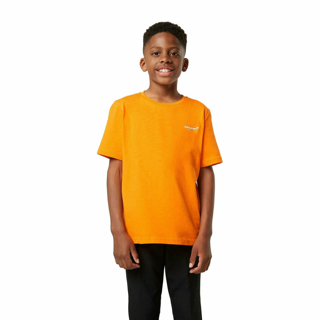 McLaren F1 Special Edition Monaco GP Kids Slogan T-Shirt - Youth Blue/Orange T-shirts Black