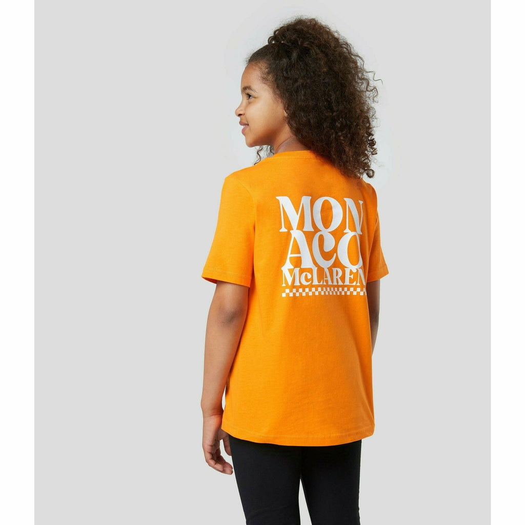 McLaren F1 Special Edition Monaco GP Kids Slogan T-Shirt - Youth Blue/Orange T-shirts Light Gray