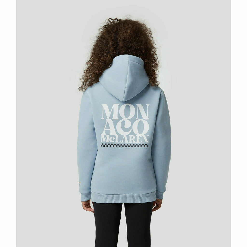 McLaren F1 Special Edition Monaco GP Kids Slogan Hoodie- Youth Blue/Black Hoodies Light Gray