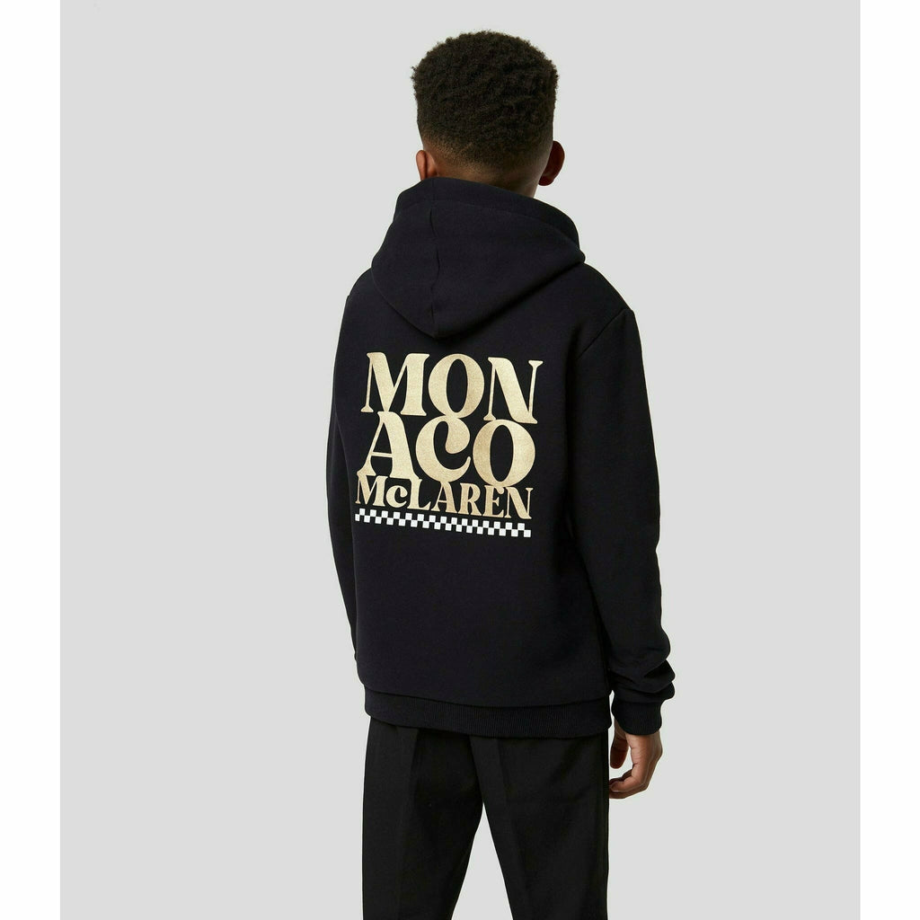 McLaren F1 Special Edition Monaco GP Kids Slogan Hoodie- Youth Blue/Black Hoodies Black