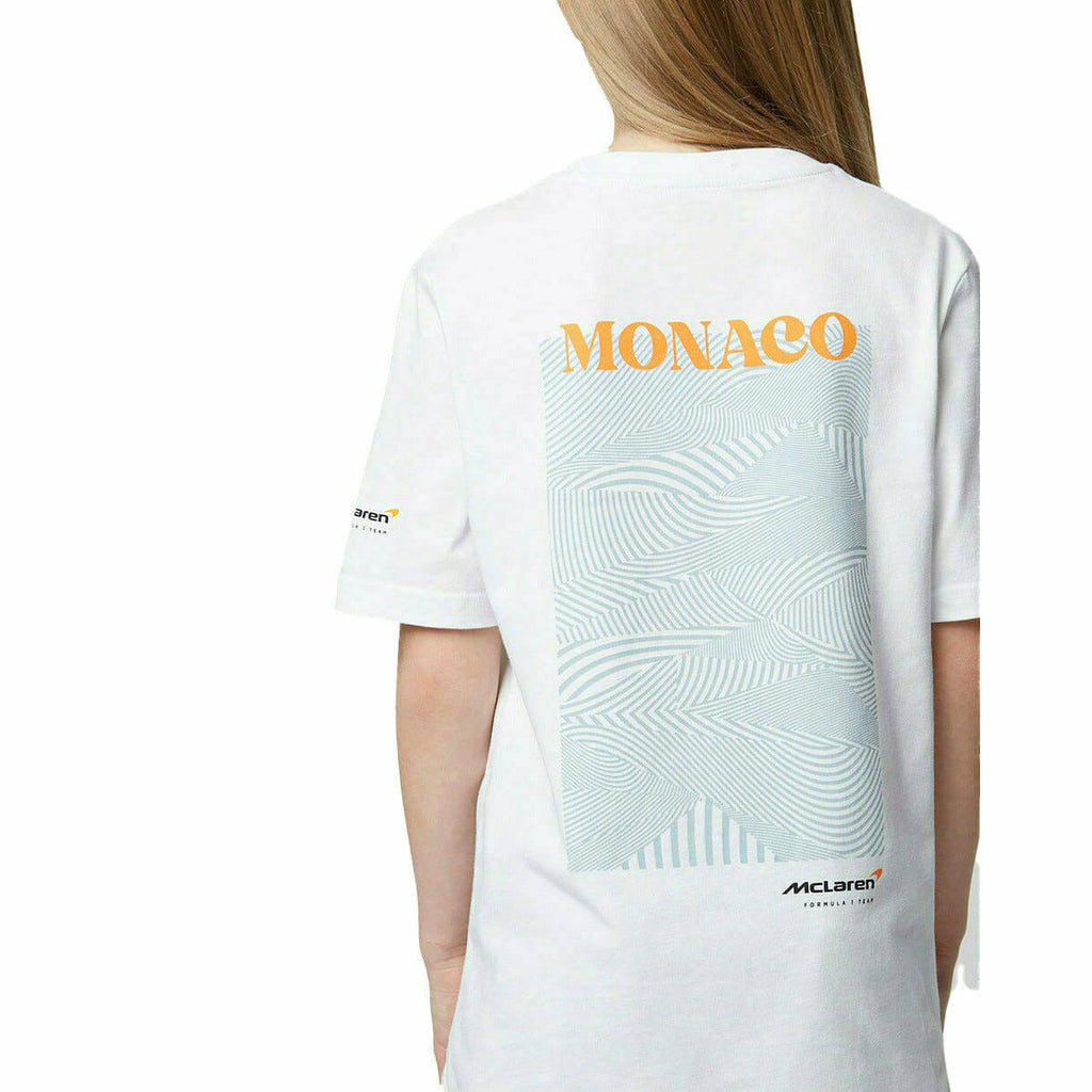 McLaren F1 Special Edition Monaco GP Kids Graphic T-Shirt- Youth White/Black T-shirts Light Gray