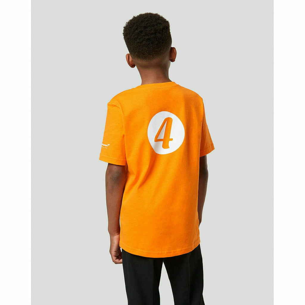 McLaren F1 Special Edition Monaco GP Kids Lando Norris #4 T-Shirt- Youth Orange/Black T-shirts Light Gray