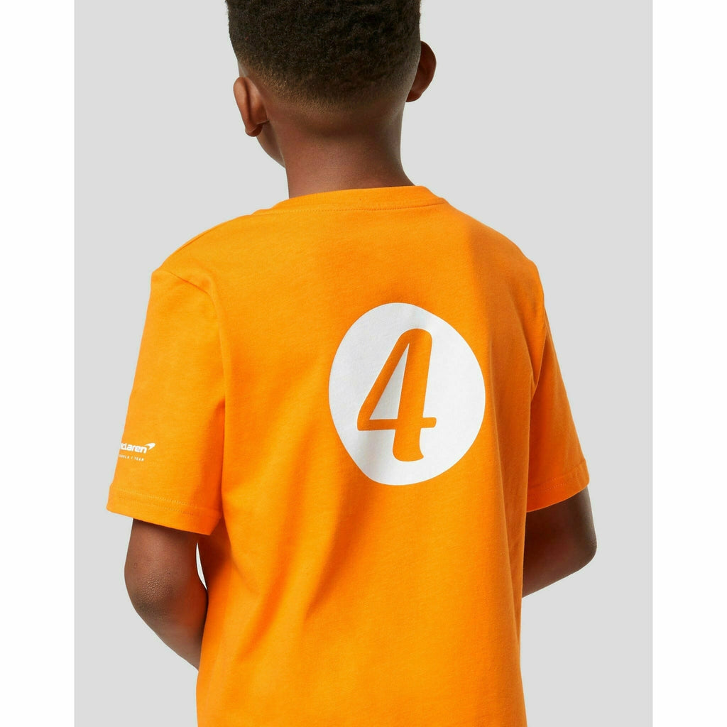 McLaren F1 Special Edition Monaco GP Kids Lando Norris #4 T-Shirt- Youth Orange/Black T-shirts Light Gray