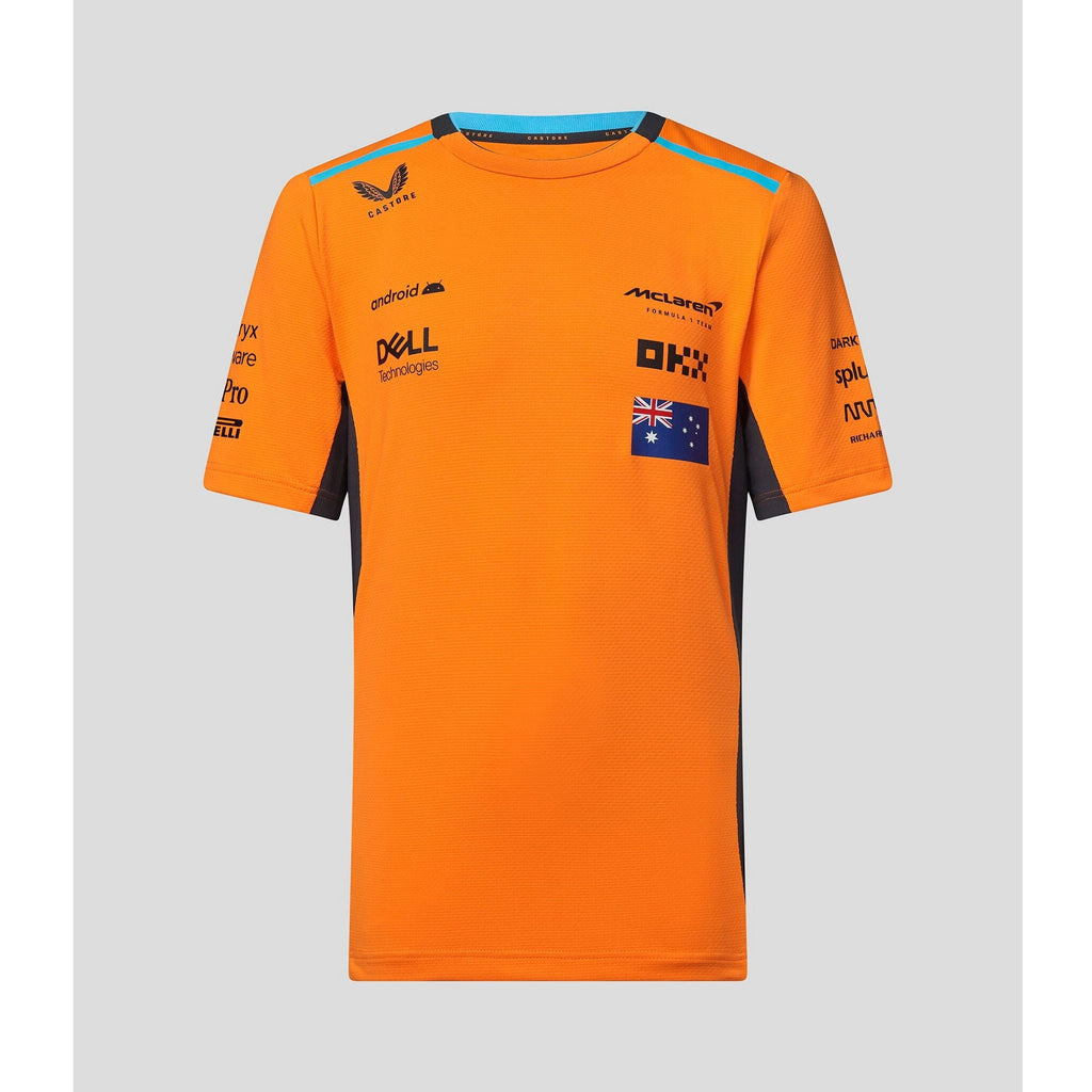 McLaren F1 Kids 2023 Oscar Piastri Replica Set Up T-Shirt- Youth Papaya/Phantom T-shirts Light Gray
