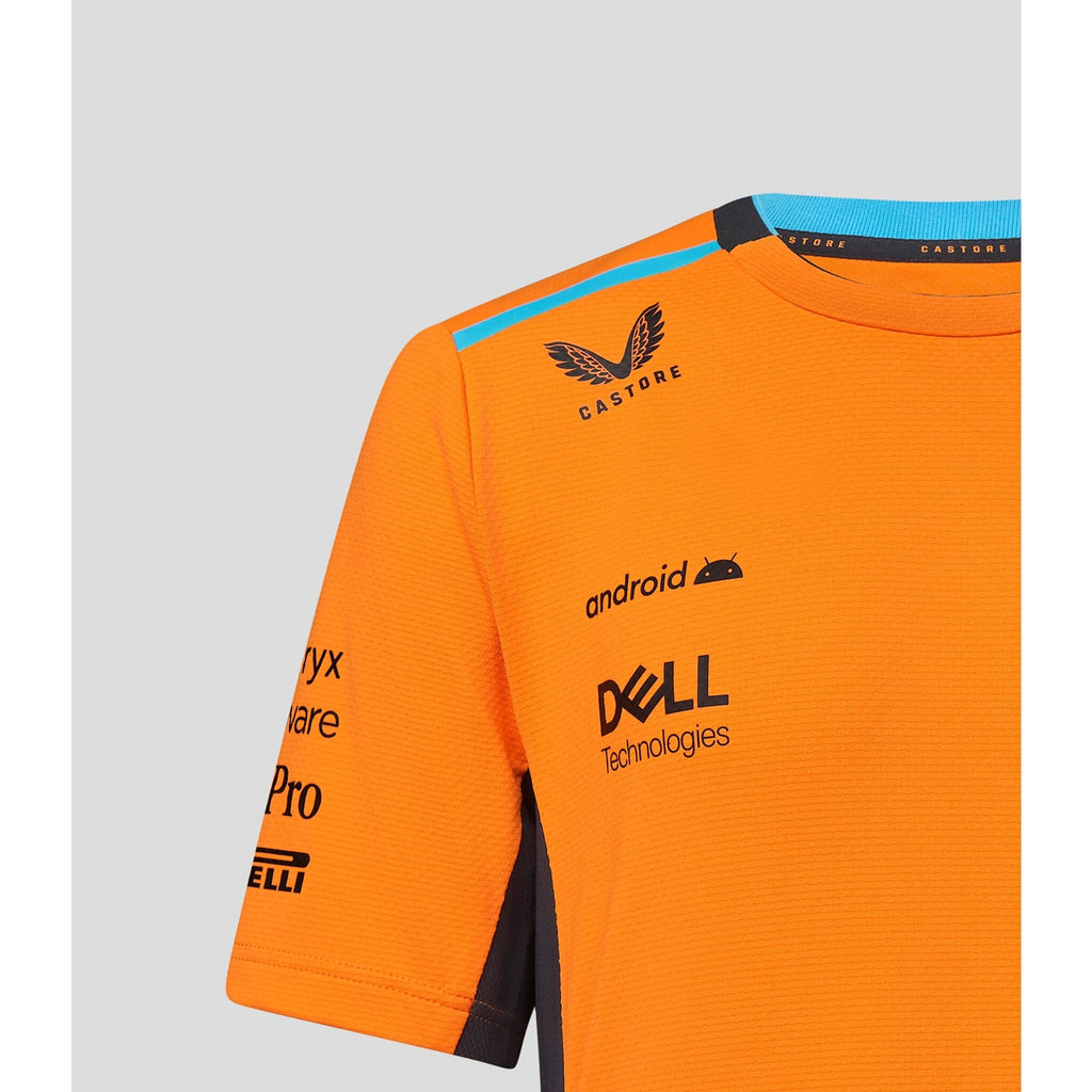 McLaren F1 Kids 2023 Oscar Piastri Replica Set Up T-Shirt- Youth Papaya/Phantom T-shirts Light Gray