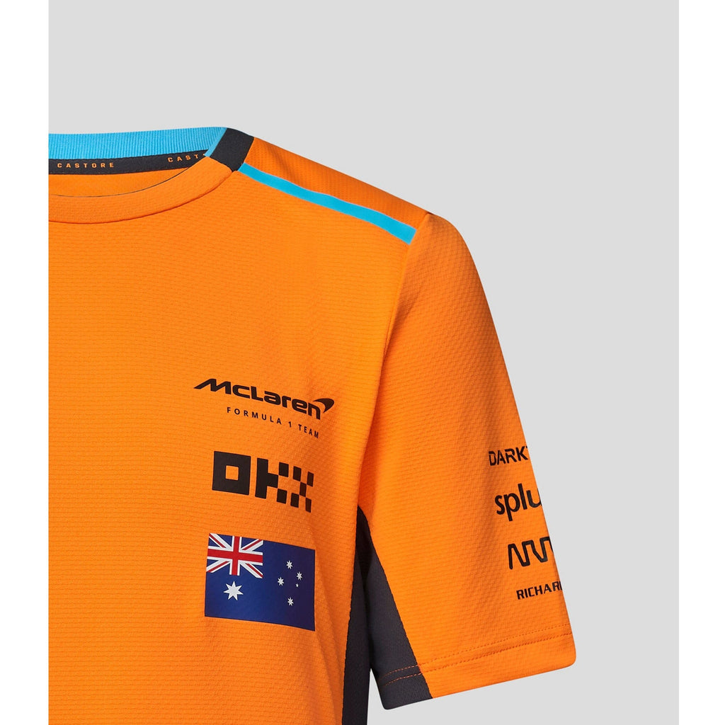 McLaren F1 Kids 2023 Oscar Piastri Replica Set Up T-Shirt- Youth Papaya/Phantom T-shirts Light Gray