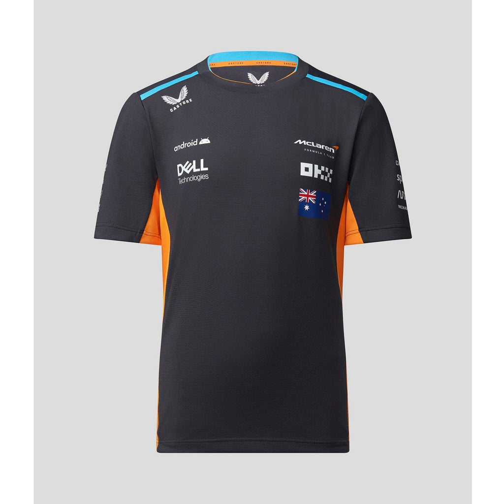 McLaren F1 Kids 2023 Oscar Piastri Replica Set Up T-Shirt- Youth Papaya/Phantom T-shirts Light Gray