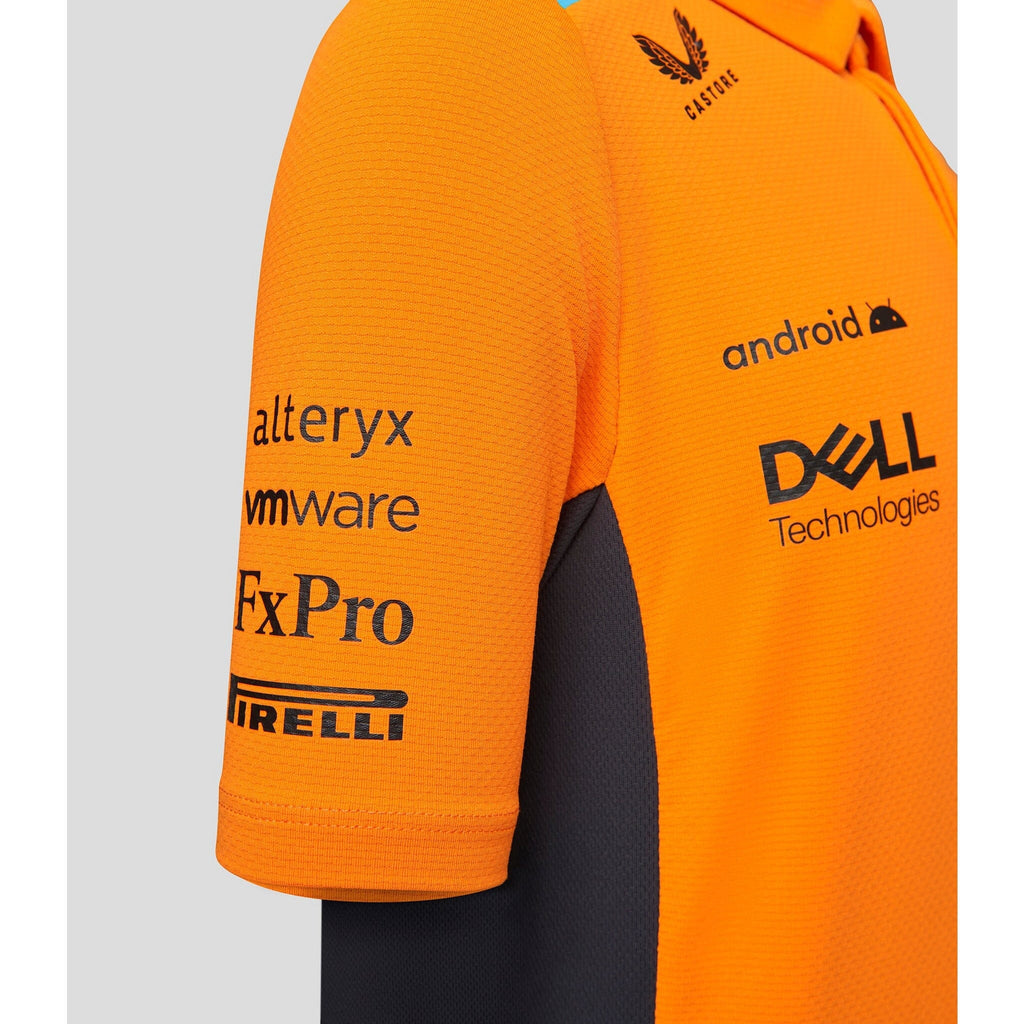 McLaren F1 Kid's 2023 Team Polo Shirt- Youth Papaya Polos Dark Orange