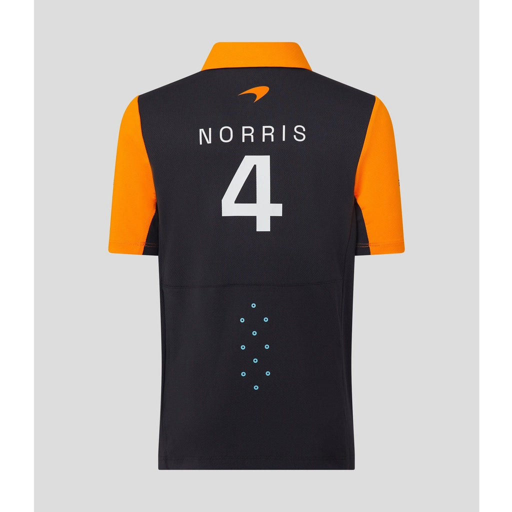 McLaren F1 Kids 2023 Lando Norris Drivers Polo Shirt- Youth Papaya Polos Light Gray
