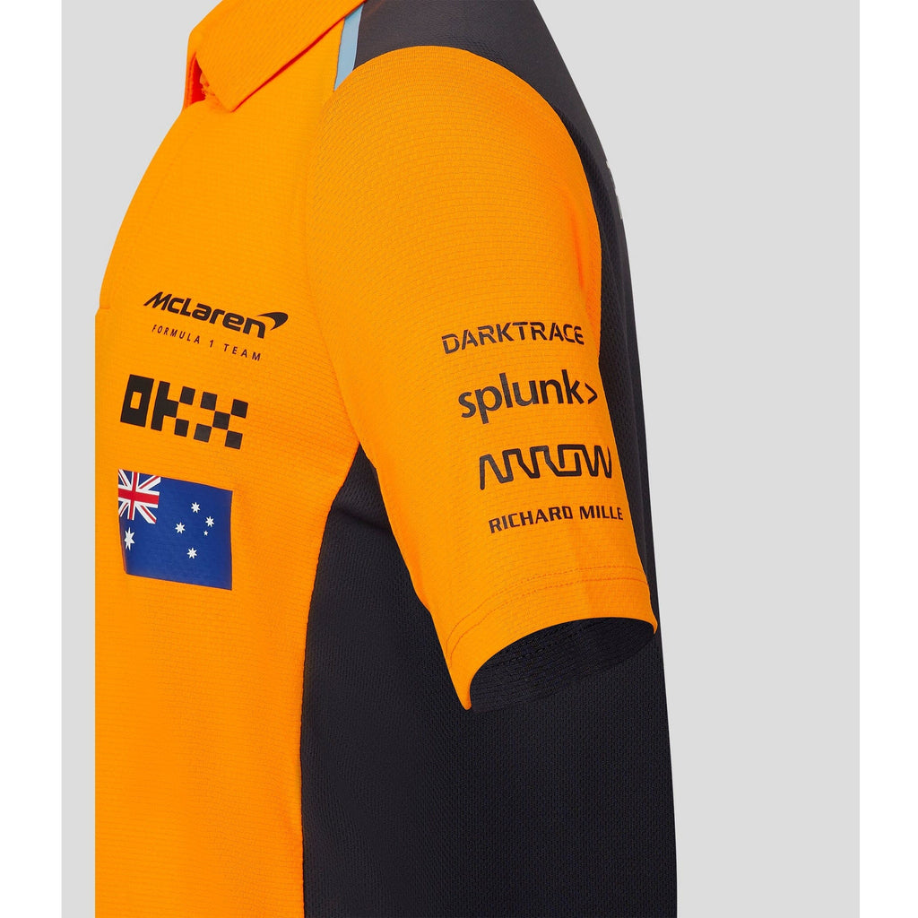 McLaren F1 Kids 2023 Oscar Piastri Drivers Polo Shirt- Youth Papaya Polos Dark Slate Gray
