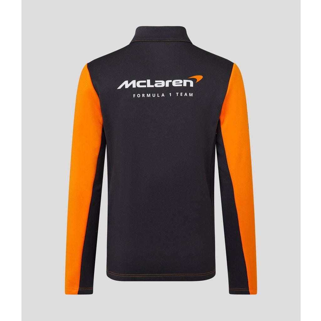 McLaren F1 Kids 2023 Team Quarter Zip Midlayer Jacket- Youth Papaya Jackets Light Gray