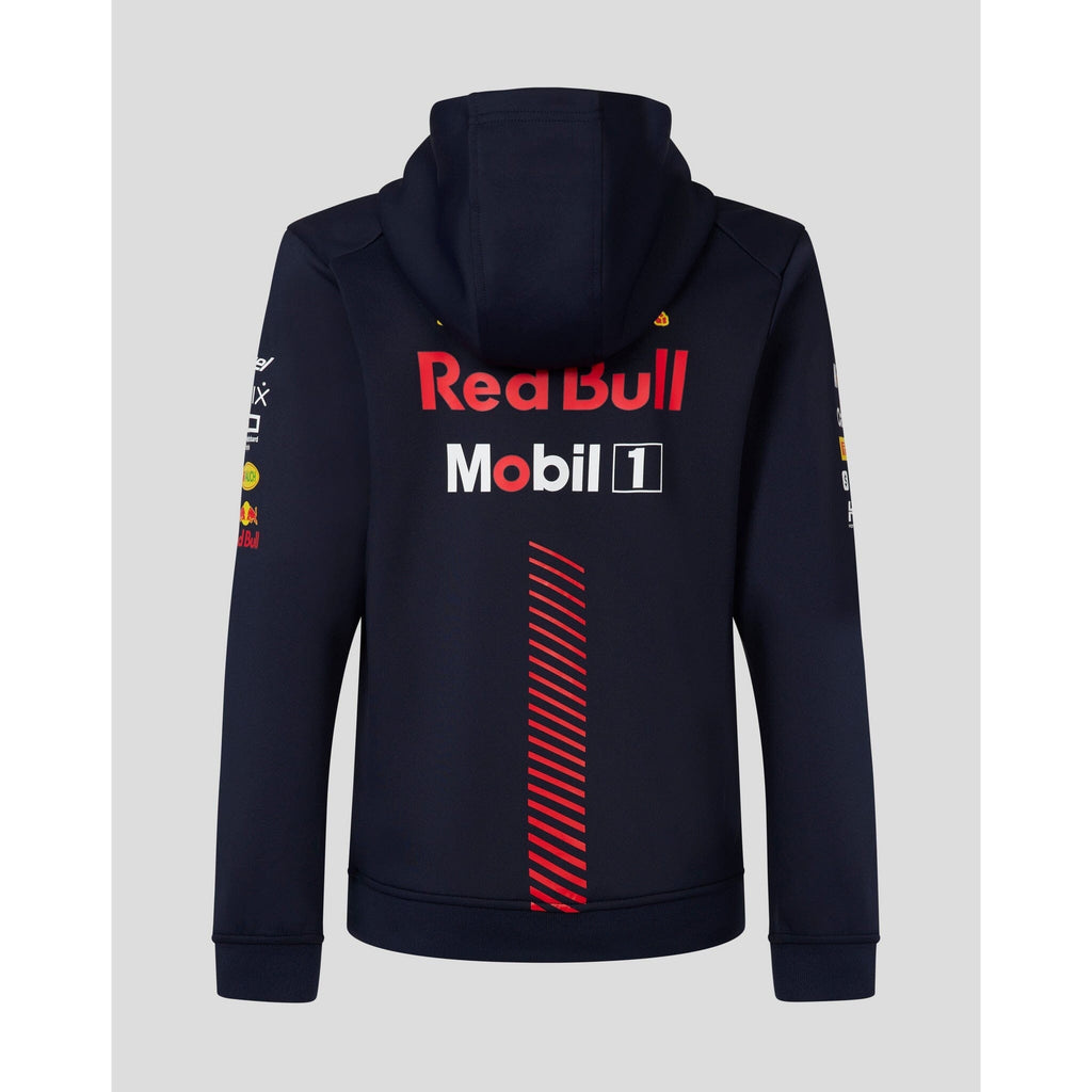 Red Bull Racing F1 Kid's 2023 Team Full Zip Hoodie- Youth Navy Hoodies Black