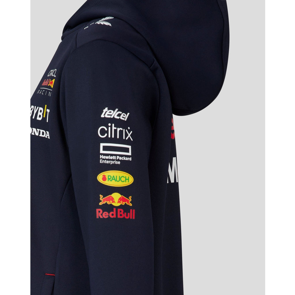 Red Bull Racing F1 Kid's 2023 Team Full Zip Hoodie- Youth Navy Hoodies Black