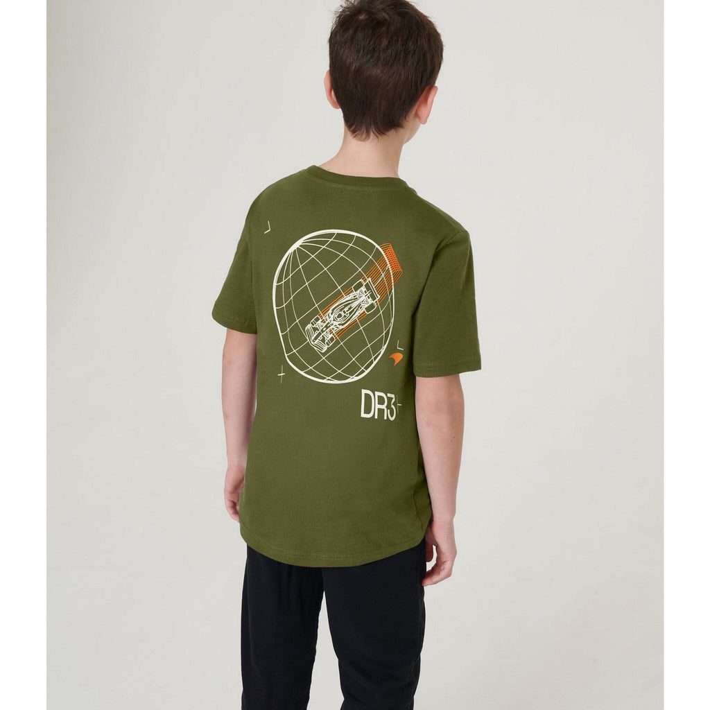 McLaren F1 Kids Daniel Ricciardo  Oversized Graphic T-Shirt T-shirts Light Gray