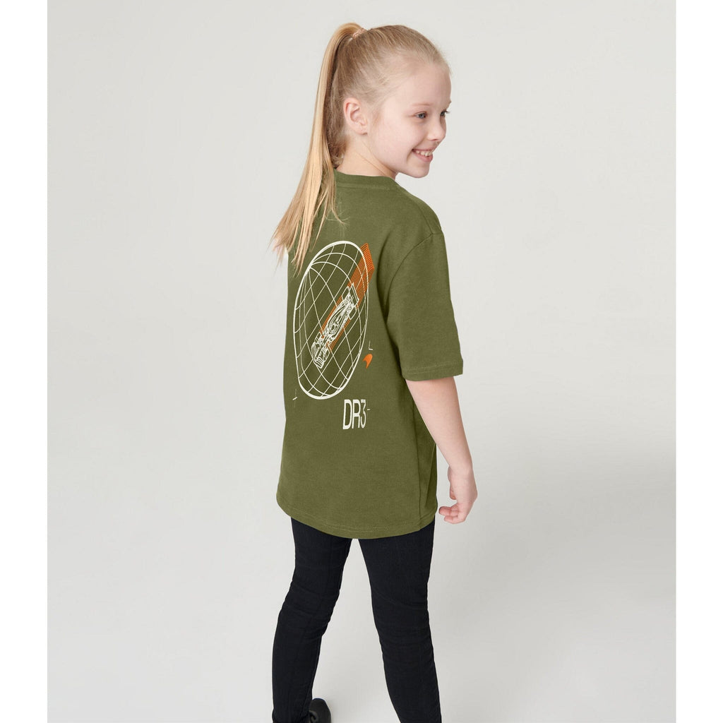 McLaren F1 Kids Daniel Ricciardo  Oversized Graphic T-Shirt T-shirts Light Gray