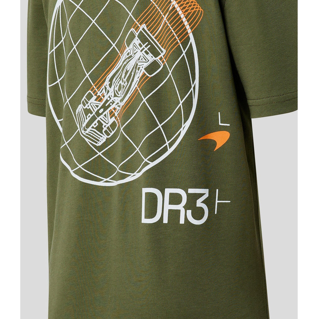 McLaren F1 Kids Daniel Ricciardo  Oversized Graphic T-Shirt T-shirts Dark Olive Green