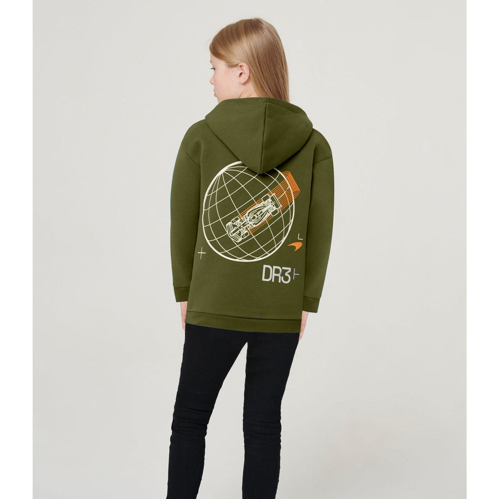McLaren F1 Kids Daniel Ricciardo Oversized Graphic Hoodie Hoodies Light Gray