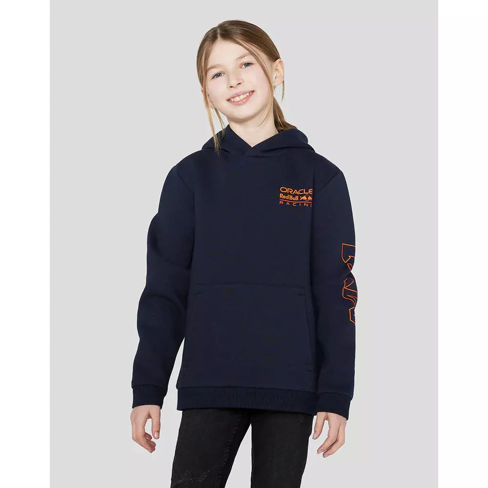 Red Bull Racing F1 Kids Max Verstappen Driver Hoodie -Youth Navy Hoodies Light Gray