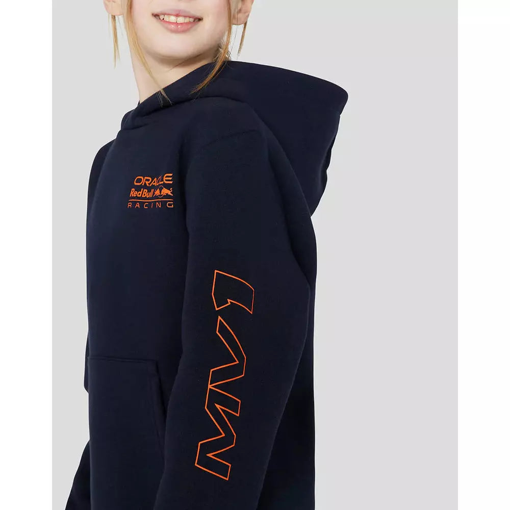 Red Bull Racing F1 Kids Max Verstappen Driver Hoodie -Youth Navy Hoodies Light Gray