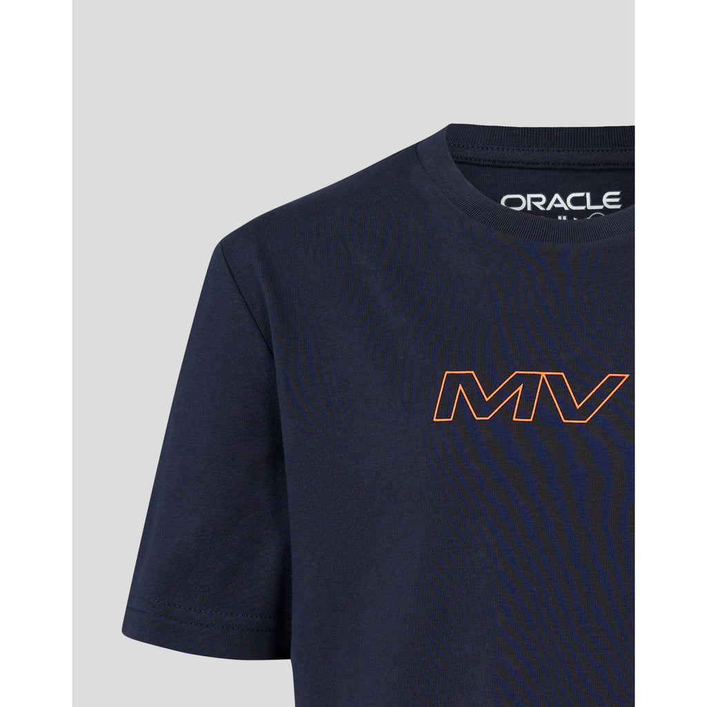 Red Bull Racing F1 Kids Max Verstappen "MV1" Driver T-Shirt - Youth Nightsky T-shirts Dark Slate Gray