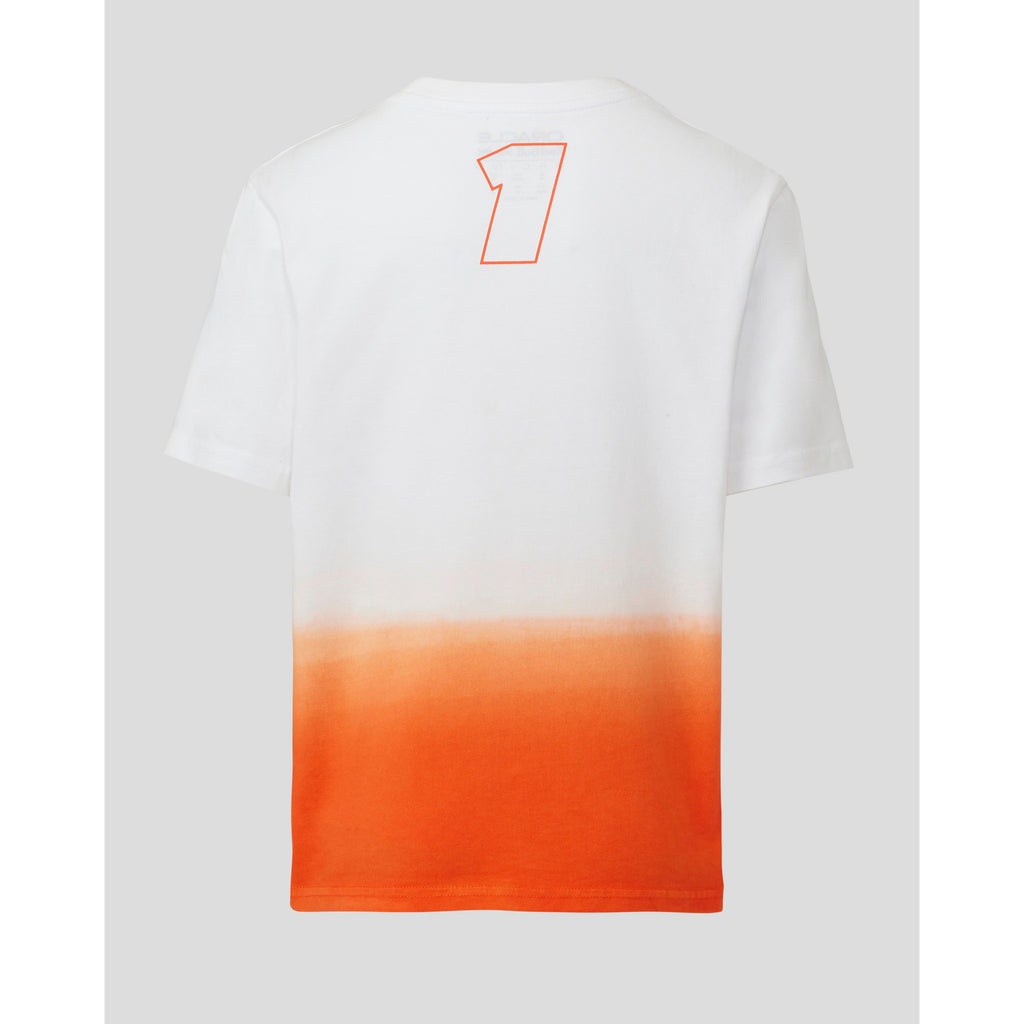 Red Bull Racing F1 Kids Max Verstappen Driver T-Shirt - White/Exotic Orange T-shirts Light Gray
