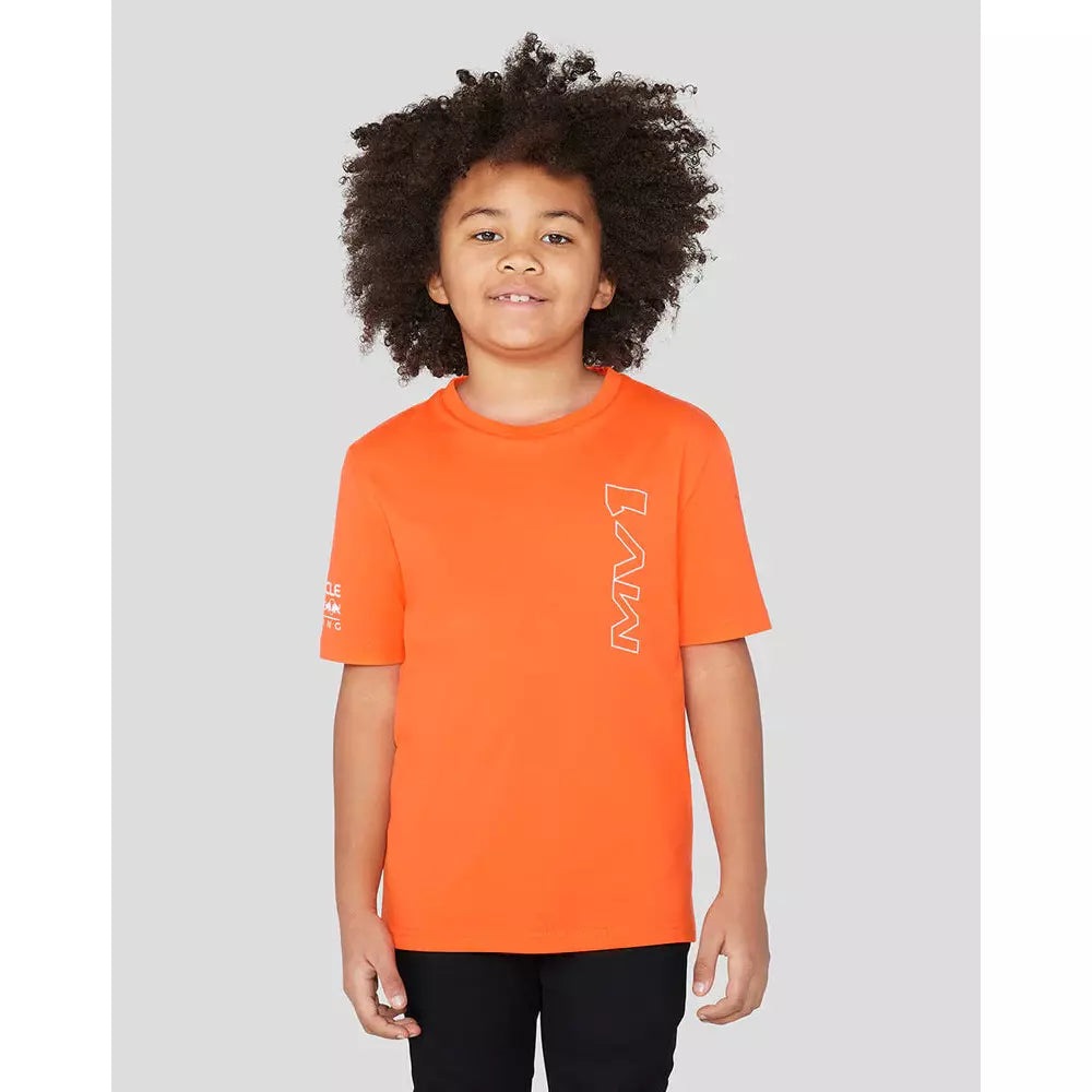 Red Bull Racing F1 Kids Max Verstappen Driver T-Shirt - Exotic Orange T-shirts Light Gray