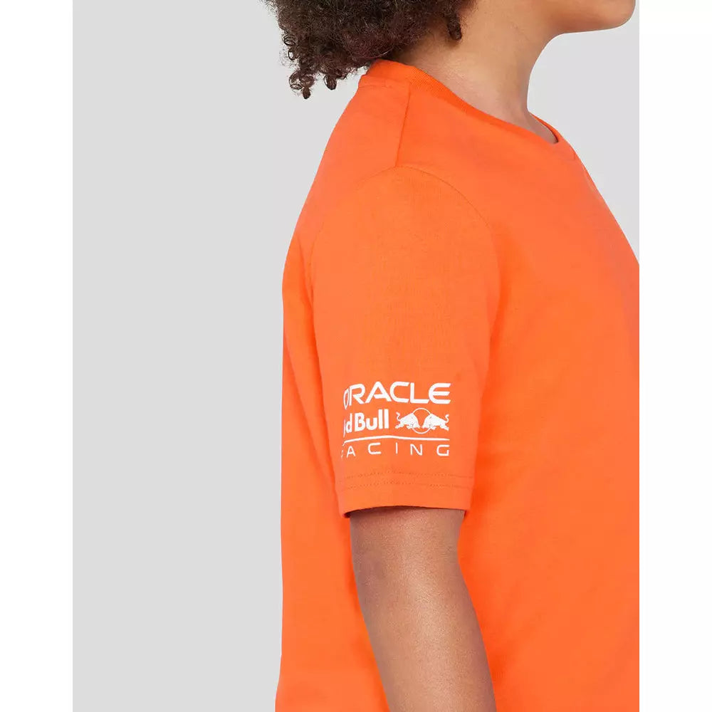 Red Bull Racing F1 Kids Max Verstappen Driver T-Shirt - Exotic Orange T-shirts Light Gray