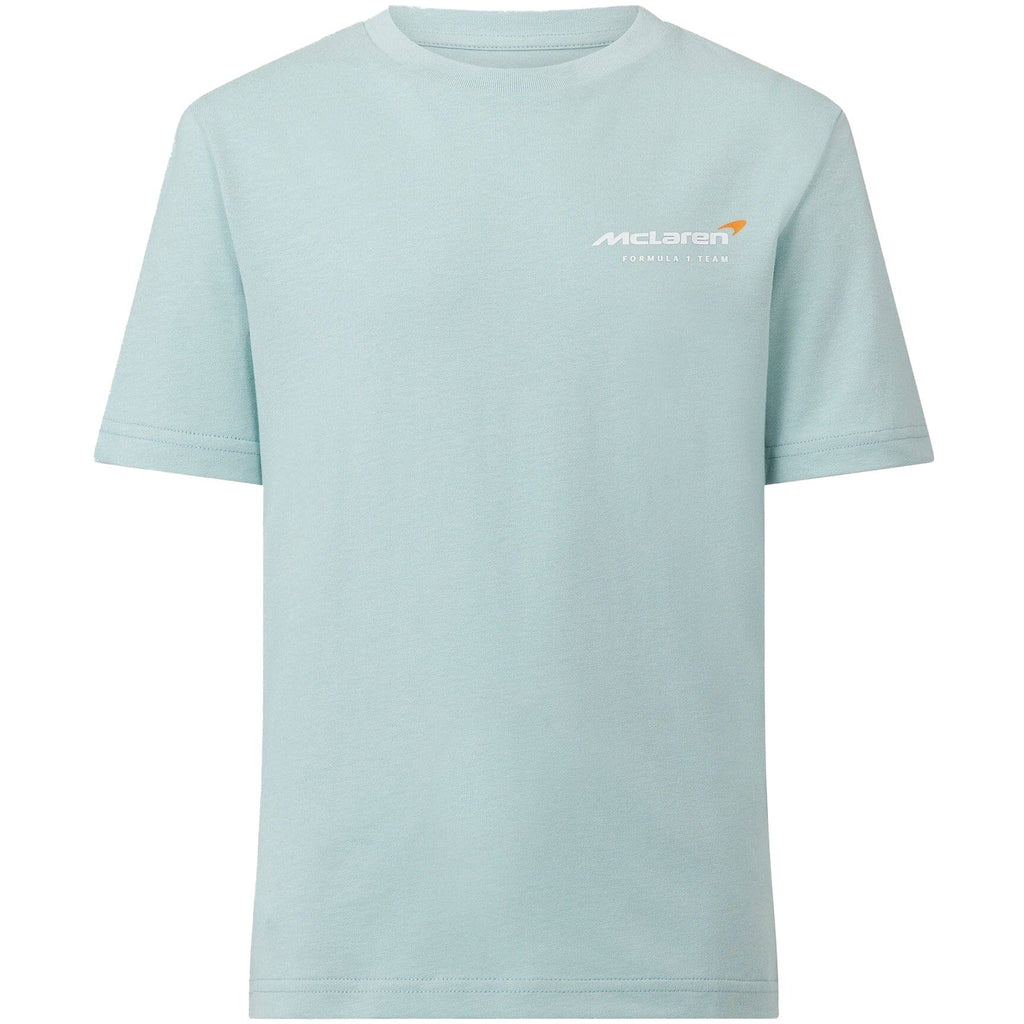 McLaren F1 Kid's Dynamic T-Shirt - Cloud Blue/Papaya T-shirts McLaren-Castore 