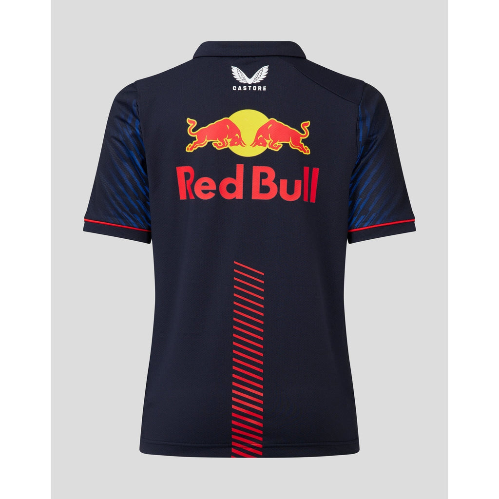 Red Bull Racing F1 Kid's 2023 Max Verstappen Team Polo Shirt- Youth Navy Polos Light Gray