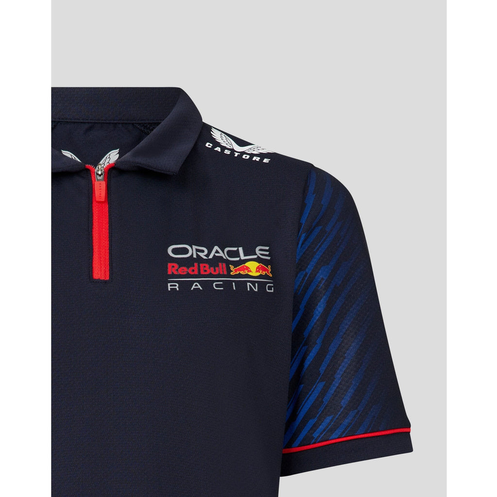 Red Bull Racing F1 Kid's 2023 Sergio "Checo" Perez Team Polo Shirt- Youth Navy Polos Dark Slate Gray