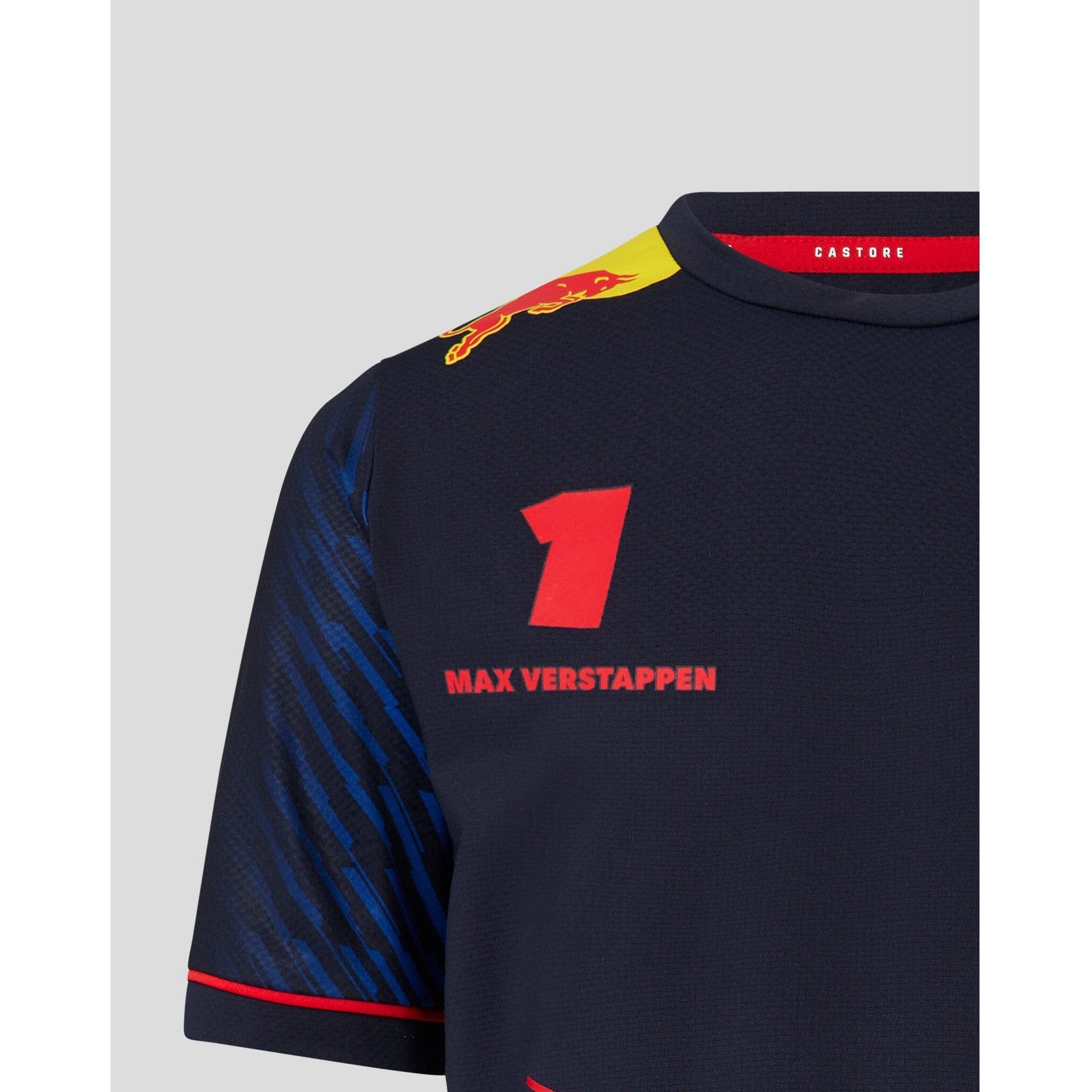 Youth Castore Max Verstappen Navy Red Bull Racing 2023 Driver Edition  T-Shirt