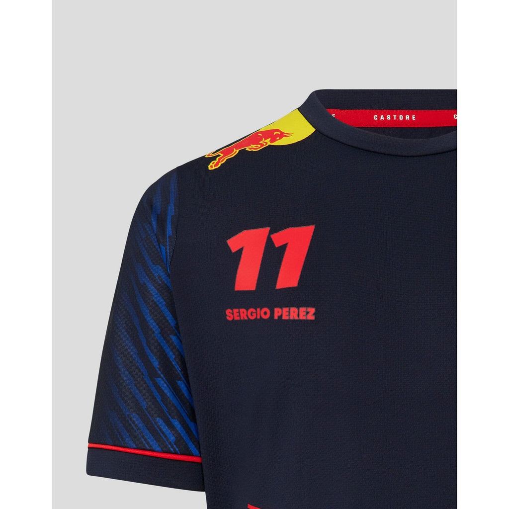 Red Bull Racing F1 Kid's 2023 Sergio "Checo" Perez Team T-Shirt- Youth Navy T-shirts Dark Slate Gray