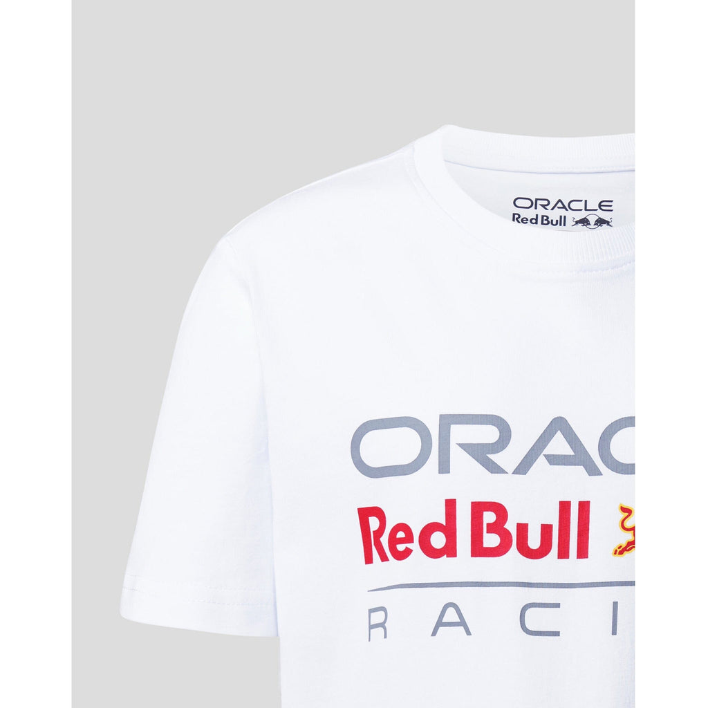 Red Bull Racing F1 Kid's Large Front Logo T-shirt - Flame Scarlet/Night Sky/White T-shirts Lavender