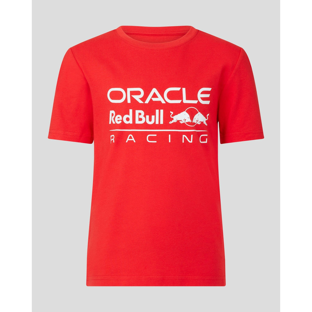 Red Bull Racing F1 Kid's Large Front Logo T-shirt - Flame Scarlet/Night Sky/White T-shirts Red
