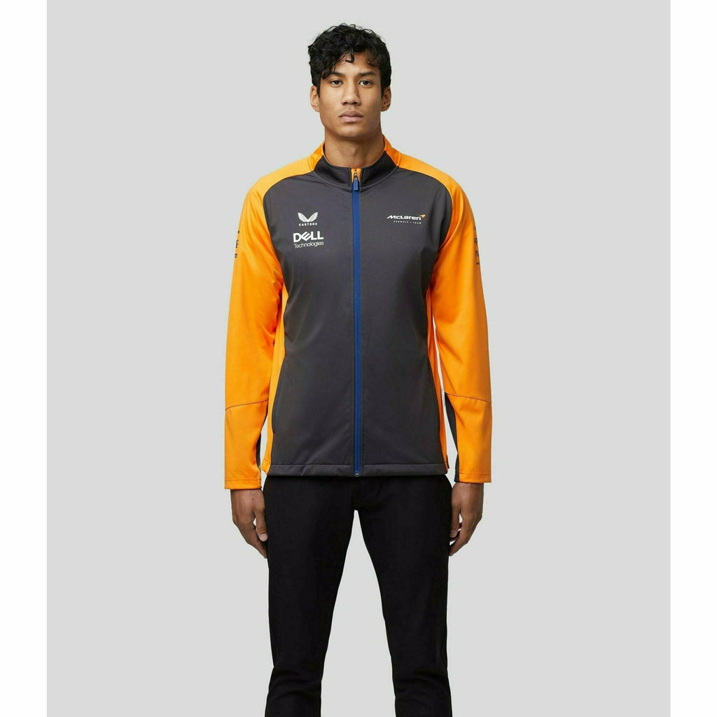 McLaren F1 Men's 2022 Team Softshell Jacket- Phantom Jackets Light Gray