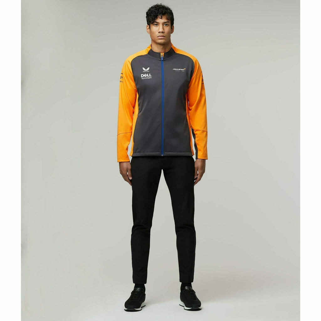 McLaren F1 Men's 2022 Team Softshell Jacket- Phantom Jackets Gray