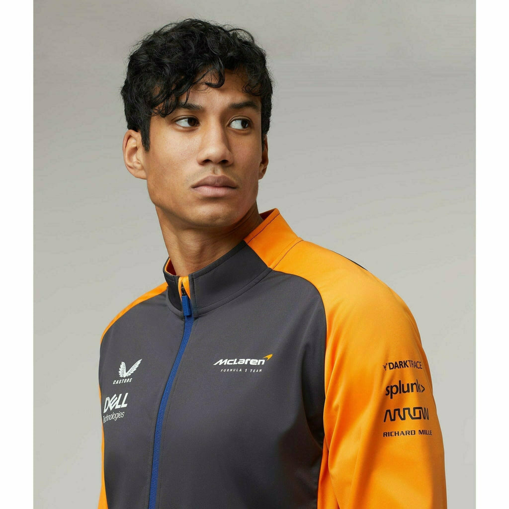 McLaren F1 Men's 2022 Team Softshell Jacket- Phantom Jackets Gray