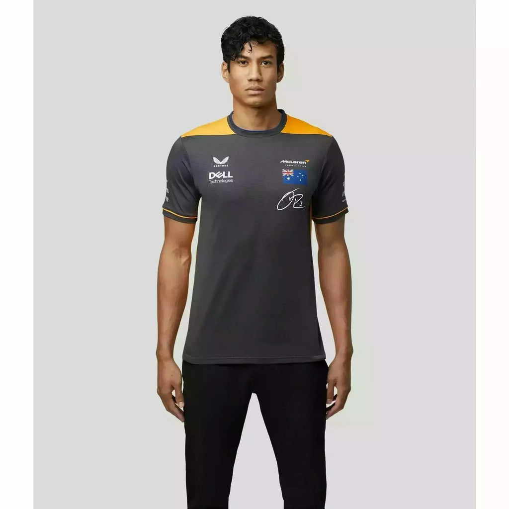 McLaren F1 Men's 2022 Daniel Ricciardo Team Replica Set Up T-Shirt - Papaya/Phantom T-shirts Dark Slate Gray