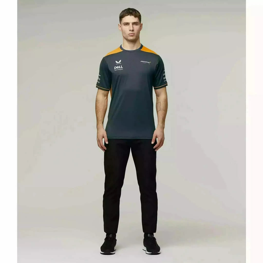 McLaren F1 Men's 2022 Team Replica Set Up T-Shirt - Papaya/Phantom T-shirts Gray