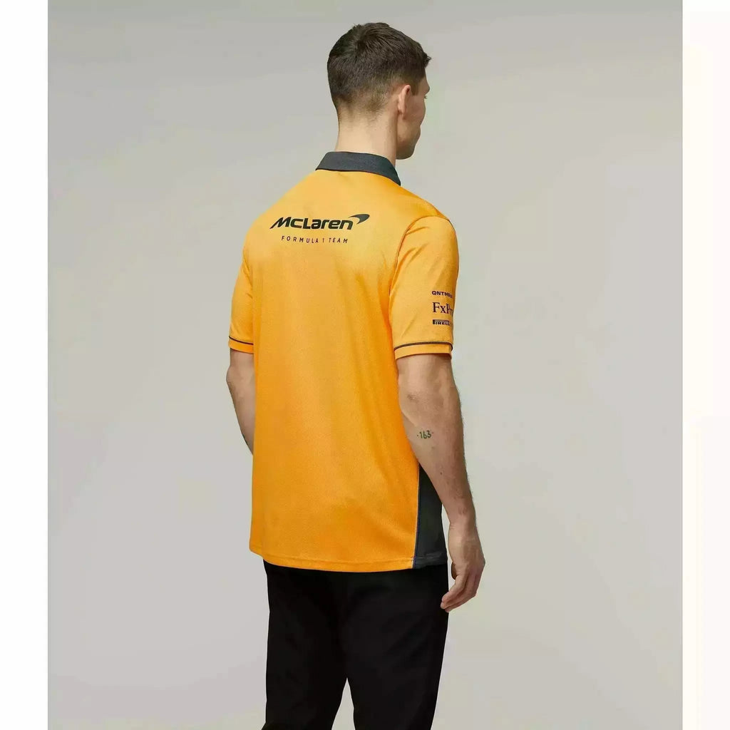 McLaren F1 Men's 2022 Team Polo Shirt - Papaya/Phantom Polos Gray